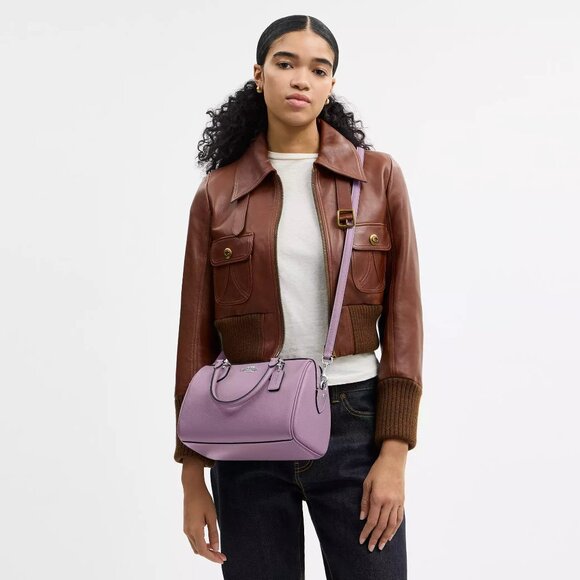 BNWT: Rare Coach Rowan Satchel Crossbody Bag - Jasmine Purple - Picture 2 of 15